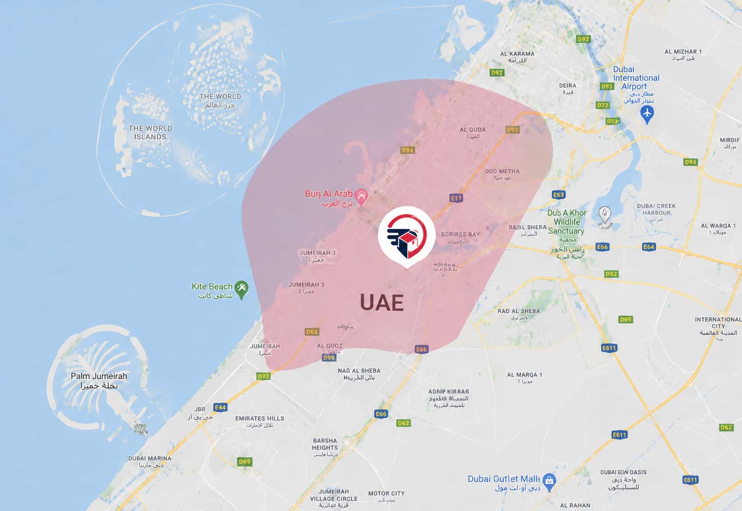UAE Serving Areas